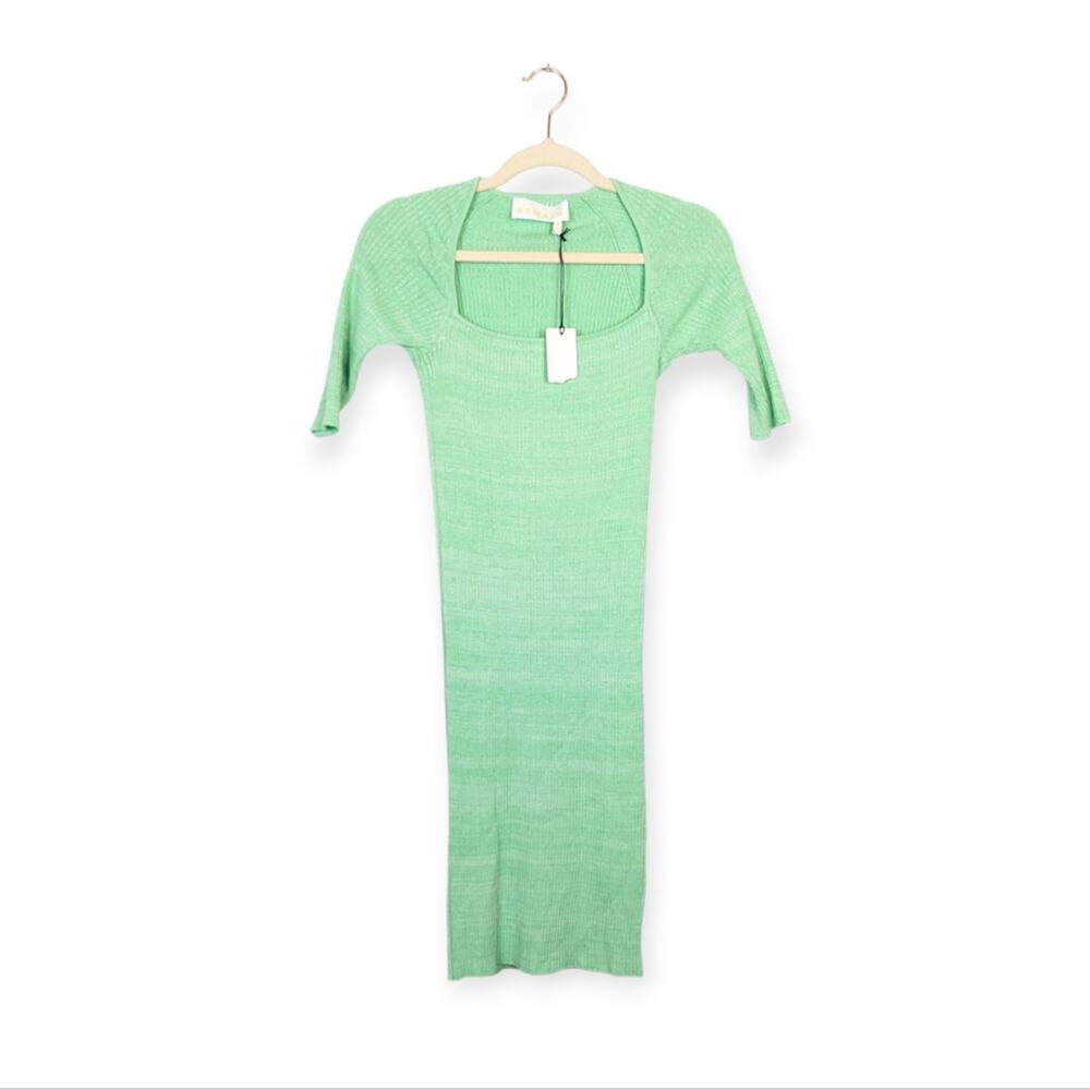 Remain Birger Christensen Rakella Dress 4 Pastel Green Knit Minimalist NWT